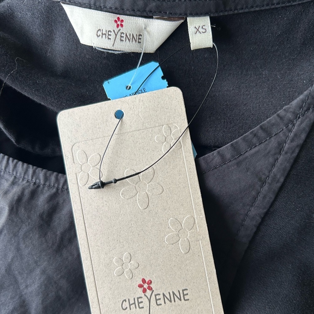 NWT Cheyenne Black Dress Oversized Avant Garde Artsy Minimalist Lagenlook XS - Picture 6 of 11